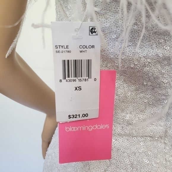 Amanda Uprichard Liz Feather Trim Strapless Dress XS - Picture 7 of 11